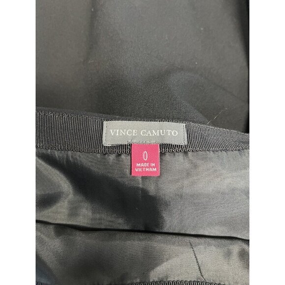 Vince Camuto Essentials Womens Miniskirt~Size 0~Rich Black Ruffle Flare Bottom - Picture 4 of 6